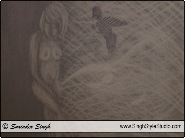 आधुनिक चित्रकला दिल्‍ली भारत चित्रकार सुरिन्दर सिंह कलाकार दिल्ली