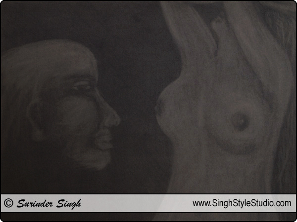 आलंकारिक चित्रकला दिल्‍ली भारत चित्रकार सुरिन्दर सिंह कलाकार दिल्ली
